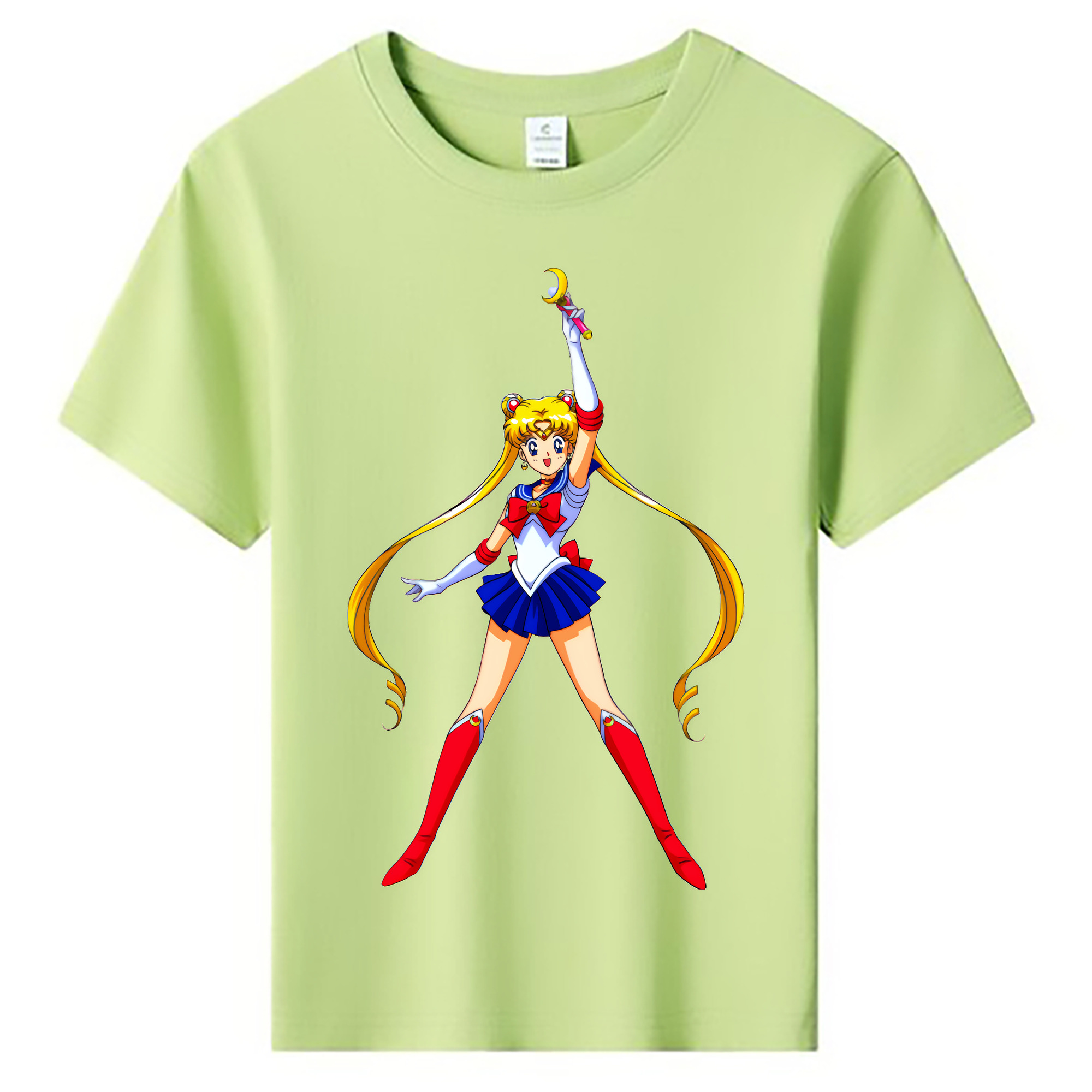 （画像用） 美少女戦士セーラームーン 月野 うさぎ つきの うさぎ Sailor Moon Tsukino Usagi 綿100％キッズTシャツ（フロントプリント）
